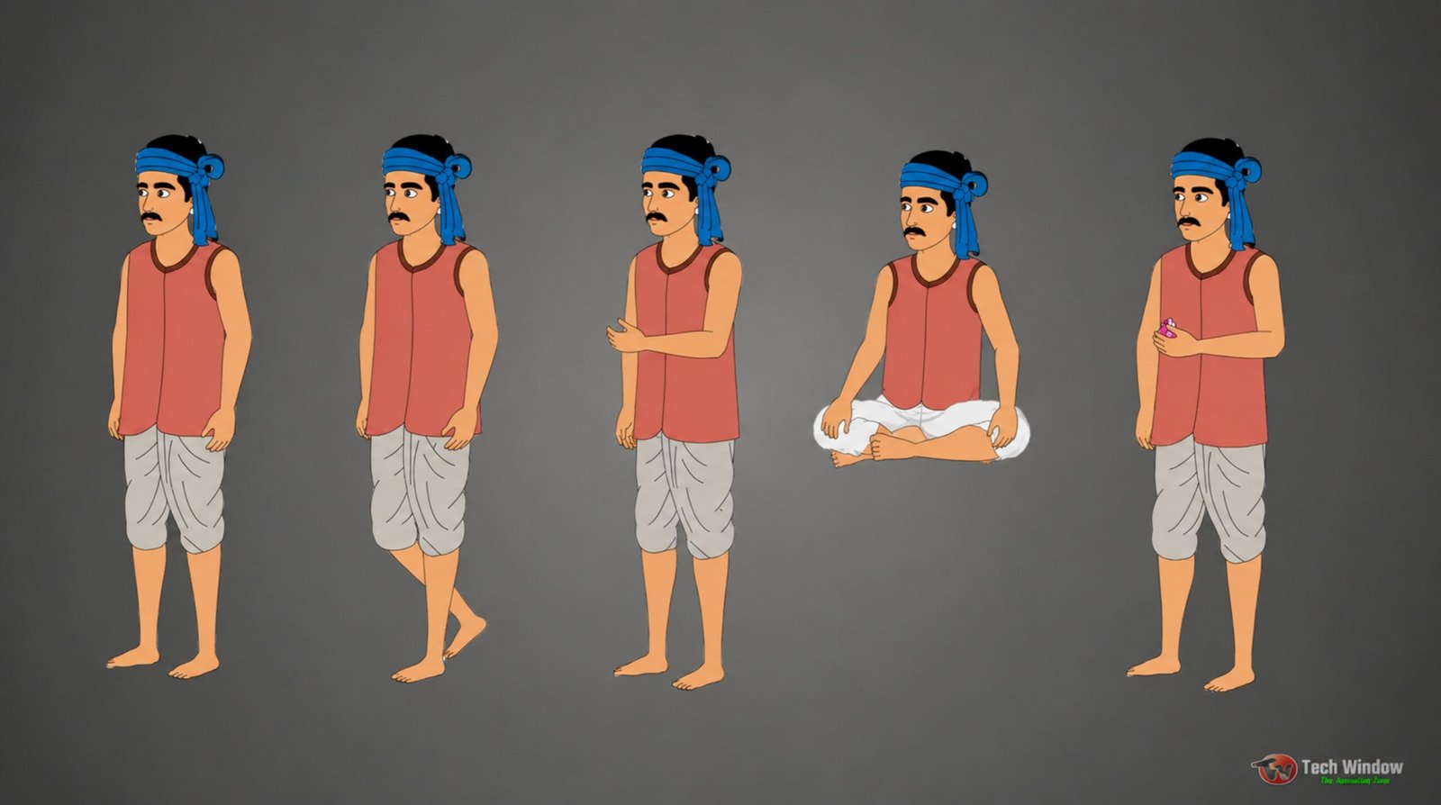 20260810_234311 GOPAL | Premium Character (5 Poses Rigged FLA File) Animate CC - Image 1