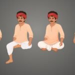 Jagjeevan | Premium Royal Character (4 Poses) | ChromaToons