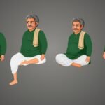 Babulal | Premium Royal Character (4 Poses) | ChromaToons