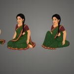 Kavya | Premium Royal Character (4 Poses) | ChromaToons