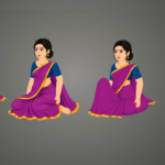 Raushni | Premium Royal Character (4 Poses) | ChromaToons