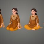 Saumya | Premium Royal Character (4 Poses) | ChromaToons